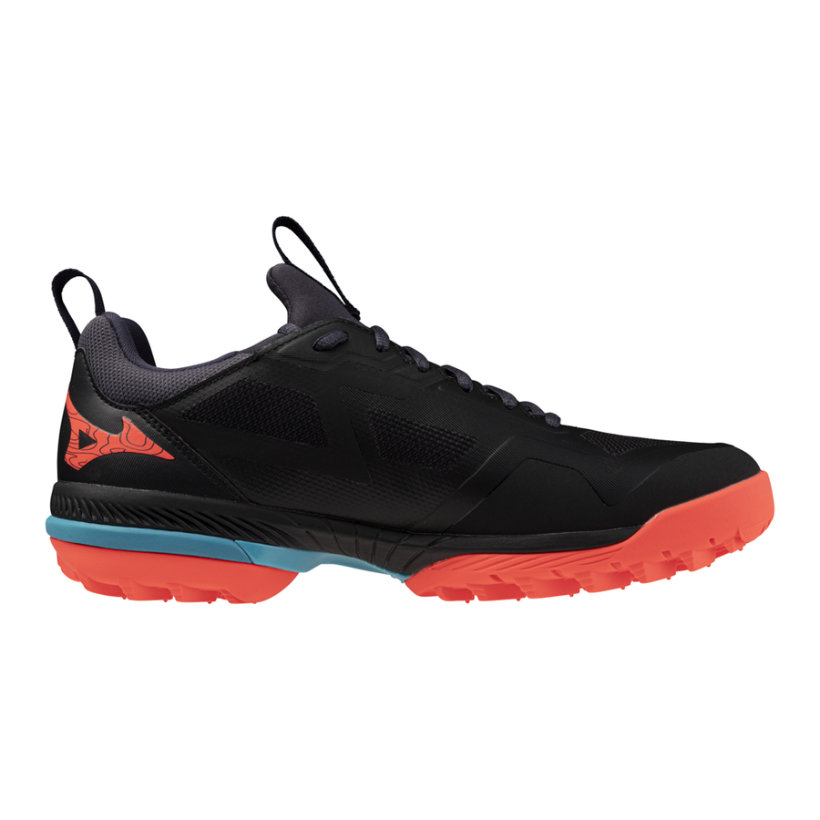 Mizuno WAVE PANTHERA 2 Black/Neon Flame/Peacock Blue